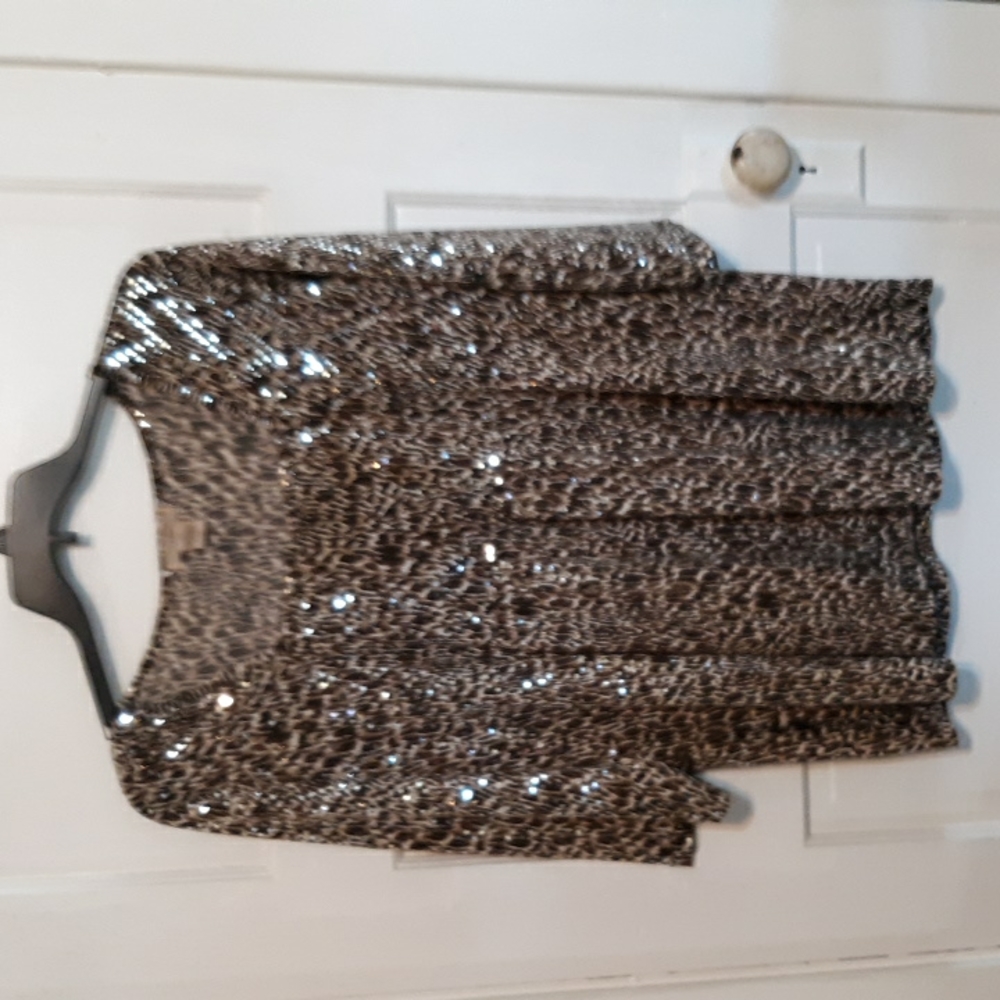 Animal print sparky baby doll top